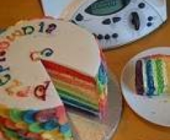 Tort Tęczowy (Rainbow cake) na 3-latka Przepisowni