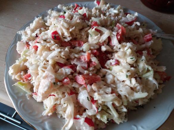 Surówka z kalafiora i kapusty pekińskiej