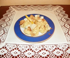 Kasza jaglana z karmelizowaną gruszką, orzechami i gorgonzolą