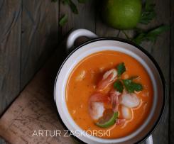 ZUPA Z DORSZA I KREWETEK W AROMACIE LIŚCI KAFFIRU