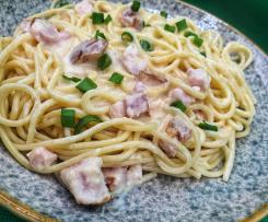 Sos serowy z porem i boczkiem