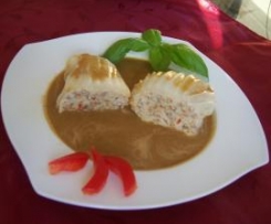 Gołąbki z suszonymi pomidorami, bazylią i kaszą gryczaną