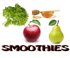 SMOOTHIES jabłko, gruszka, miód i pietruszka