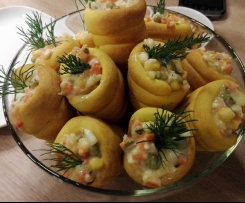 Marchewki z ciasta faszerowane