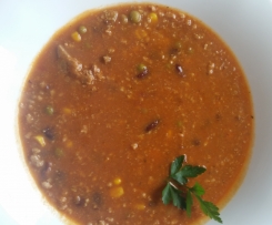 zupa a la mexico z mięsem mielonym