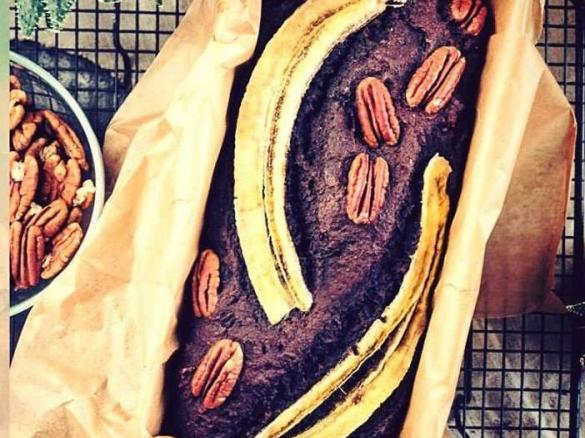 Zdrowy czekoladowy chlebek bananowy