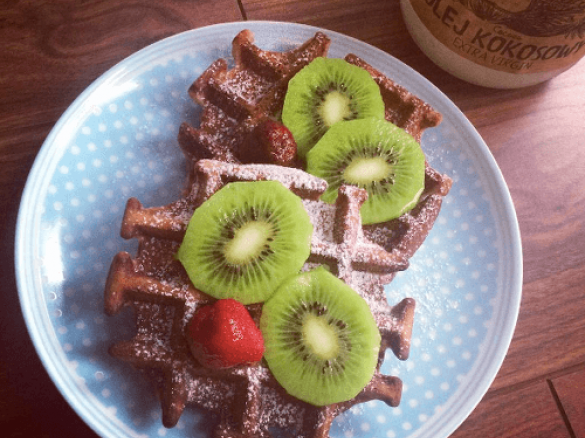 Chrupiące gofry kakaowe (bez glutenu)