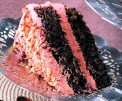 Tort makowy z różą