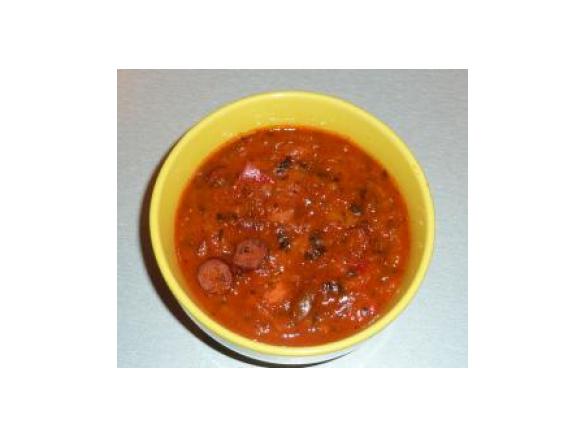 Warzywne leczo z kabanosem :-)