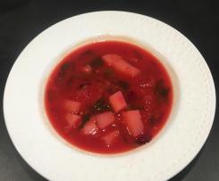 Zupa z botwinką i soczewicą