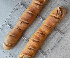 Bagietki pszenne na zakwasie i drożdżach