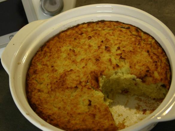 Zapiekanka porowo ziemniaczana.