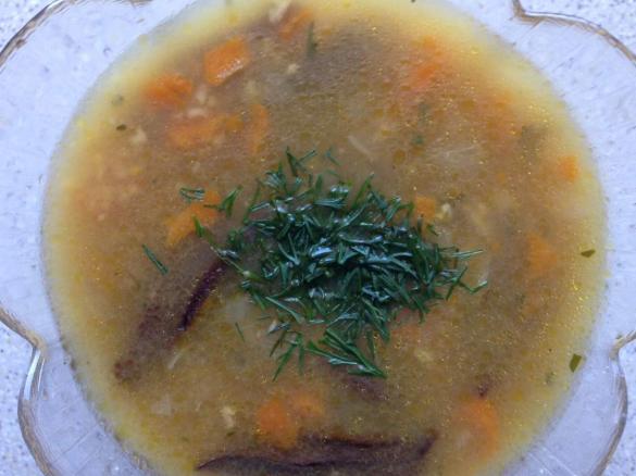 ZUPA GRZYBOWA Z KASZĄ JAGLANĄ