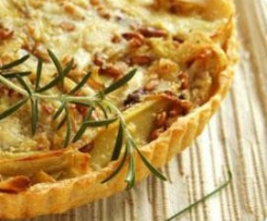 Tarta z porami i boczkiem