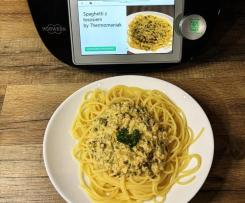 Spaghetti z łososiem