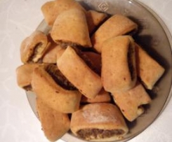 paszteciki półkruche z kapustą i pieczarkami