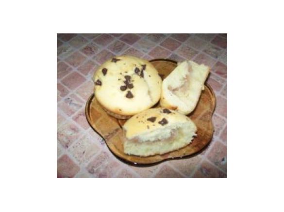 Muffin z gruszkami i czekolada