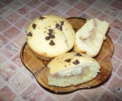 Muffin z gruszkami i czekolada