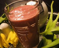 Koktajl malinowo-pomarańczowy z masłem orzechowym