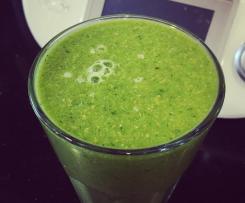 #30koktajliw30dni (jabłko, ogórek, pietruszka, szpinak, siemię lniane, sok pomarańczowy) koktajl