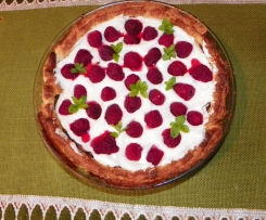 CZEKOLADOWA TARTA  Z MALINAMI