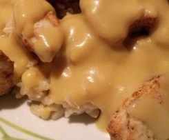 Aksamitny sos do mięs brzoskwiniowo-musztardowy