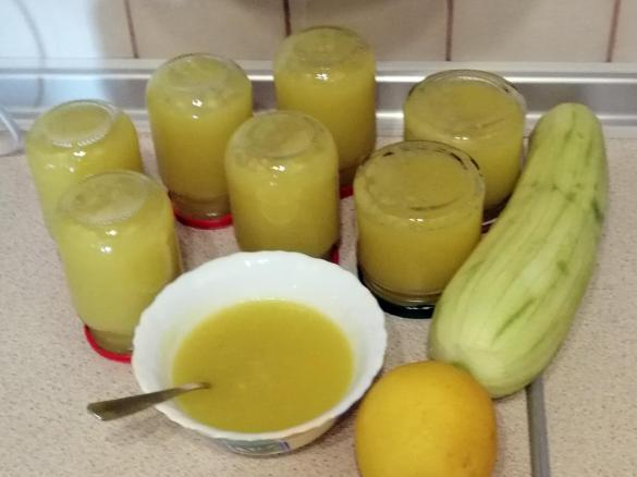 Dżem cukiniowo - cytrynowy (prawie bez cukru)