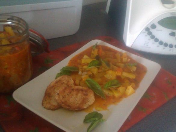 leczo wegetariańskie z ziołami