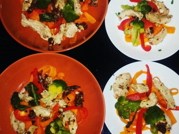 tagiatelle z marchwi, pyszne, zdrowe sycące !