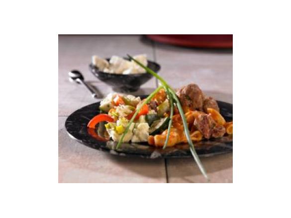 Makaron w sosie pomidorowo-ziołowym