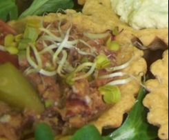 Pasta z czerwonej fasoli z kiełkami