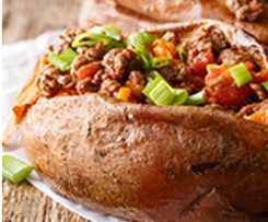 Bataty faszerowane mięsem mielonym