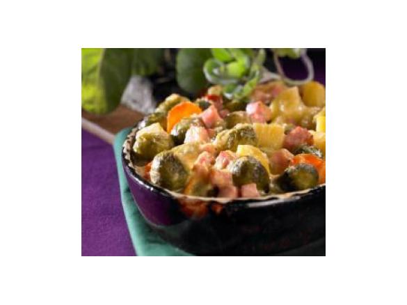 Zapiekanka z polędwiczek z brukselką