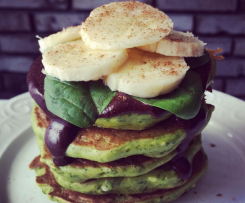 Śniadanie Shreka - twarogowe pancakes ze szpinakiem