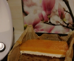 sernik na zimno na spodzie z sucharkami i nutellą