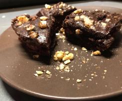 Ciasto buraczane-brownie z malinami