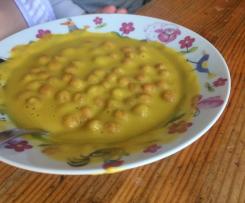 Krem z marchewki i zielonego groszku