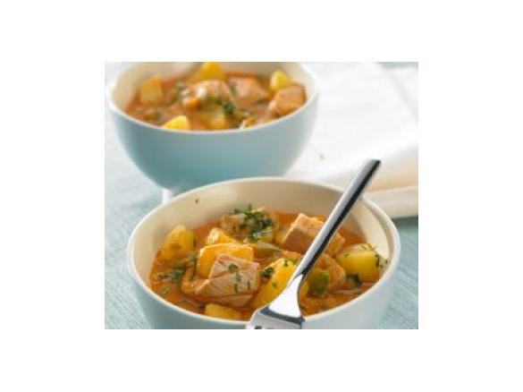 Duszony tuńczyk z ziemniakami 