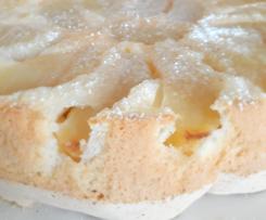 Odwracany biszkopt z jabłkami