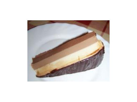 3-kolorowy deser "Ptasie Mleczko" z czekoladą