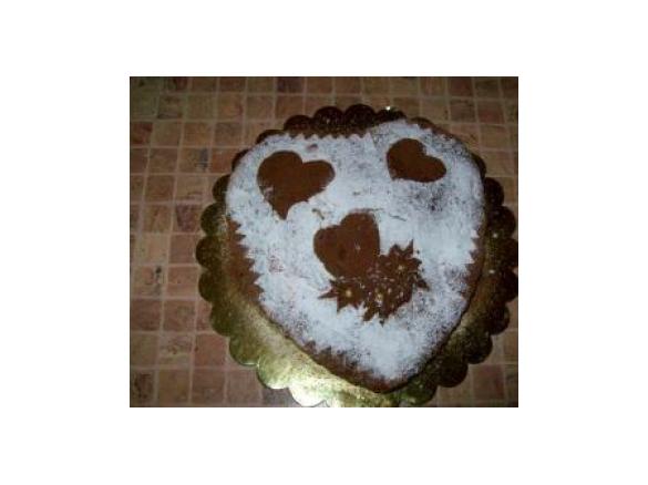 Jablkowo-bananowo-smietankowe serduszko 