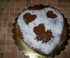 Jablkowo-bananowo-smietankowe serduszko 