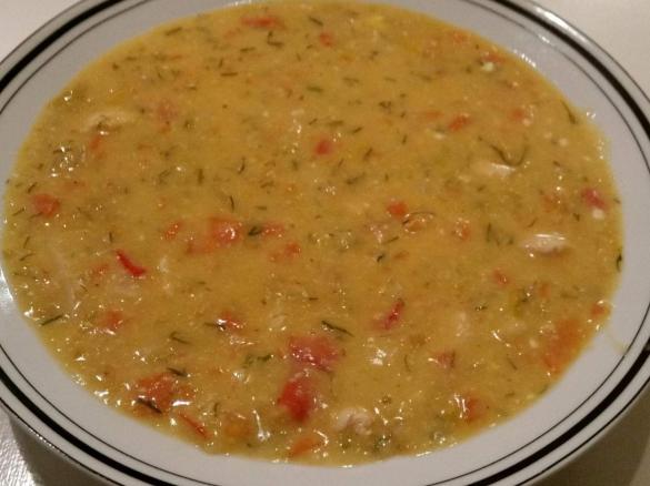 Zupa warzywna z kaszą jaglaną i kurczakiem