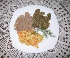 Żołądki Gęsie w sosie czosnkowym