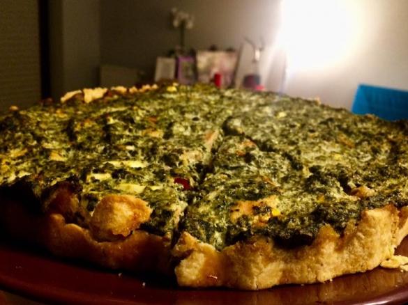 Tarta ze szpinakiem i kurczakiem FIT