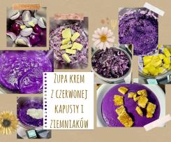 zupa krem z czerwonej kapusty i ziemniaków