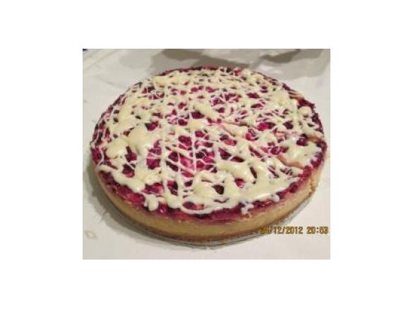 Sernik z żurawina i białą czekoladą