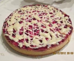 Sernik z żurawina i białą czekoladą