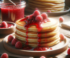 Puszyste pancakes z malinami (5)