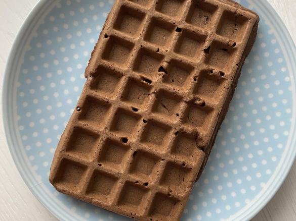 Kakaowe gofry z ciecierzycy (bez cukru, BLW, rozszerzanie diety)